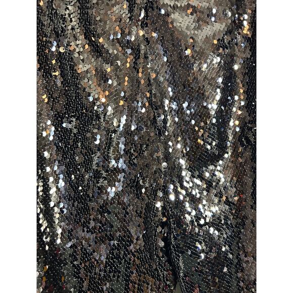 House of Harlow Black Sequin Bell Bottom Pants Party Disco Flare Trousers NWOT - Picture 4 of 6